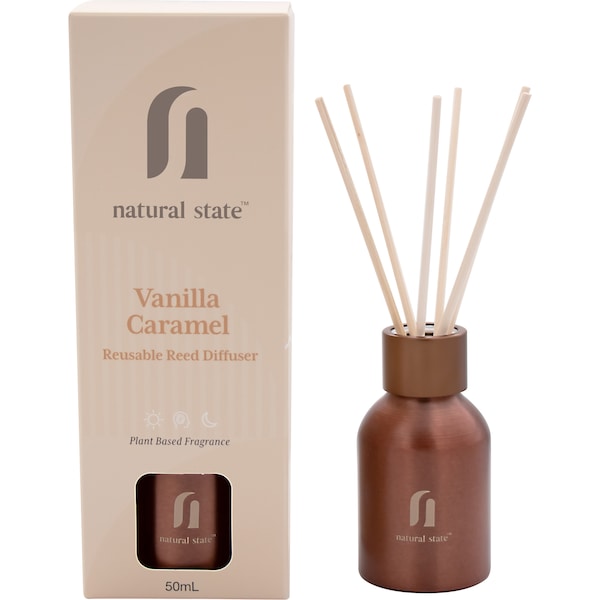 Natural State Reusable Reed Diffuser Vanilla Caramel 50ml