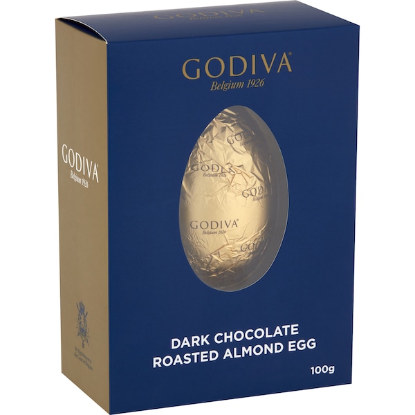 Godiva Dark Chocolate & Almond Easter Egg Gift Box 100g