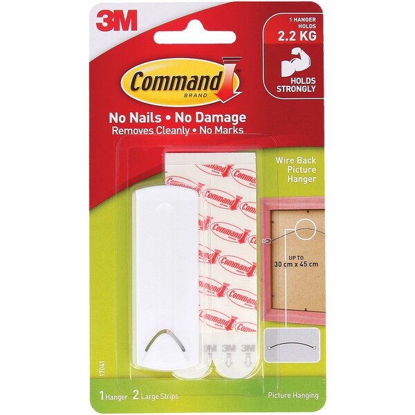 3M Command Wire Backed Picture Hanger White Each