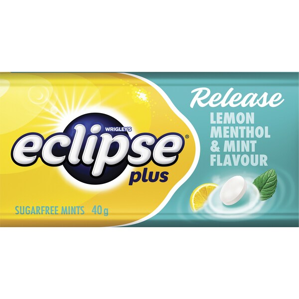Eclipse Plus Lemon Menthol & Mint Sugar Free Mints Tin 40g