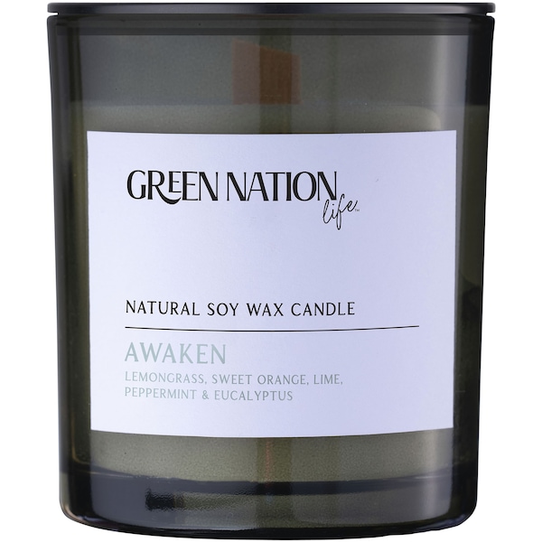 Green Nation Life Awaken Natural Soy Wax Candle 300g