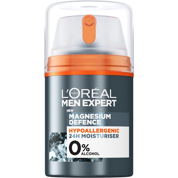 L'Oreal Paris Men Expert Magnesium Defence Hypoallergenic 24H Moisturiser 50mL