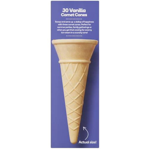 Woolworths Vanilla Cones 30 Pack bunch
