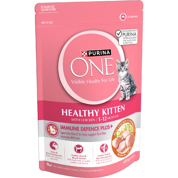 Purina One Healty Kitten Food With Chicken 450g