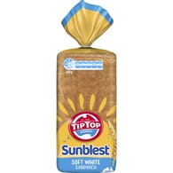 Tip Top Sunblest Soft White Sandwich Slice Bread Loaf Bakery