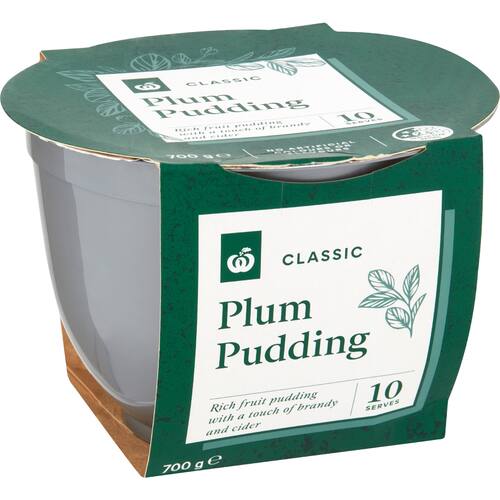 Woolworths Classic Plum Pudding 700g bunch
