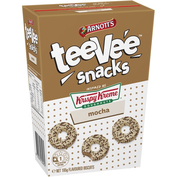 Arnott's Tee Vee Snacks Krispy Kreme Mocha 165g