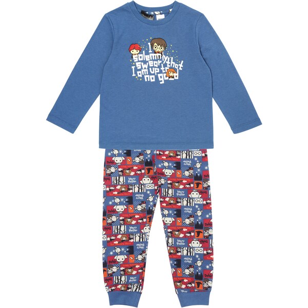 Harry Potter Kids Knit Blue Pyjamas Size 8 Each