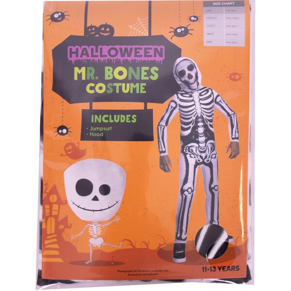 Halloween Costume Skeleton 11-13 Years Each