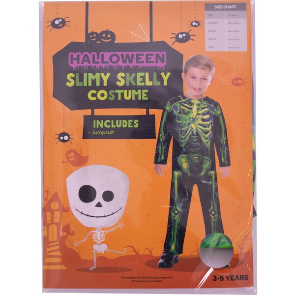 Halloween Costume Skeleton Slime 3-5 Years Each