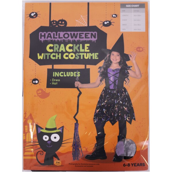 Halloween Costume Witch 6-8 Years Each
