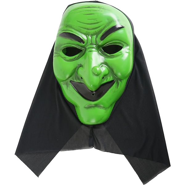 Halloween Adult Mask With Hood Witch Each