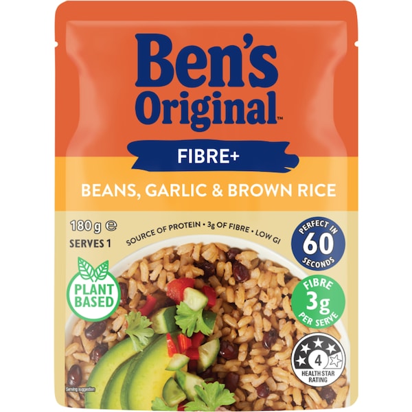 Ben's Original Fibre+ Beans, Garlic & Brown Rice 180g