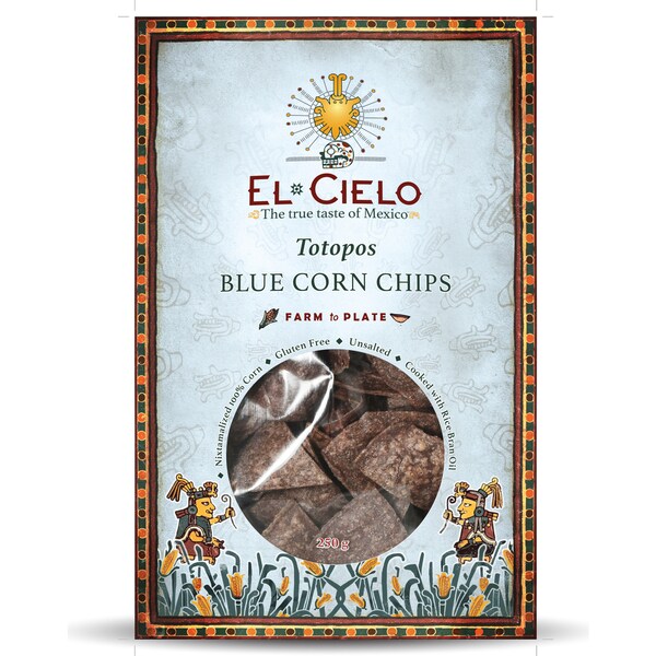 El Cielo Totopos Blue Corn Tortilla Chips 250g