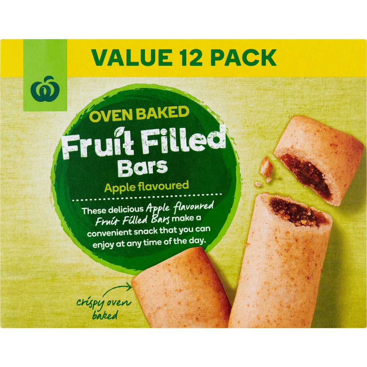 Woolworths Apple Oven Baked Fruit Bars 12 Pack bunch