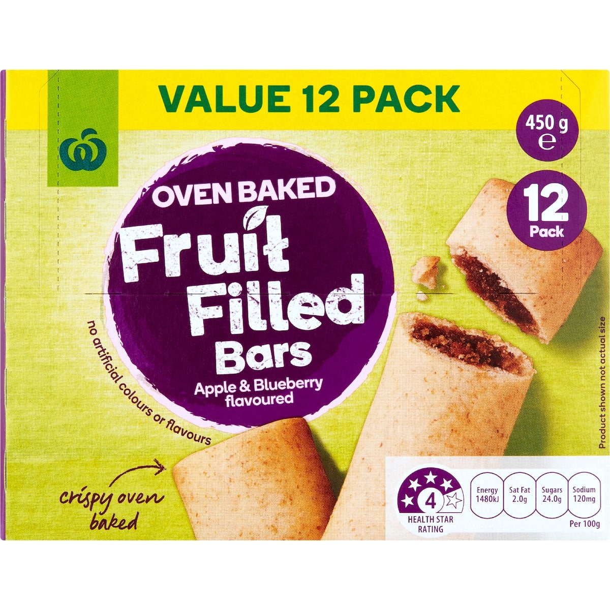 WW Fruit Filled Bars Apple blueberry 450g 12Pk bunch