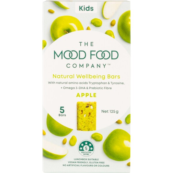 The Mood Food Company Natural Wellbeing Bars Apple 5 Pack