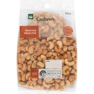 Woolworths Cashews Roasted & Unsalted