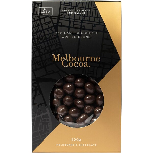 Melbourne Cocoa Coffee Beans Dark Chocolate 200g