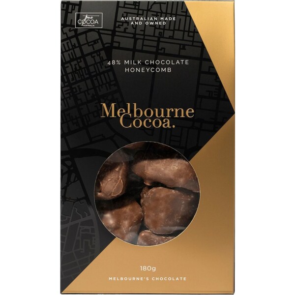 Melbourne Cocoa Milk Chocolate Honeycomb 180g