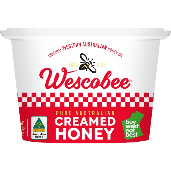Wescobee Pure Australian Creamed Honey Tub 375g