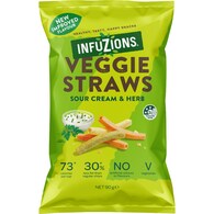 Infuzions Veggie Straws Sour Cream & Herb
