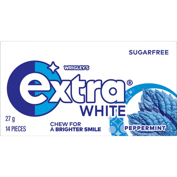 Extra White Peppermint Sugar Free Chewing Gum 14pc 27g