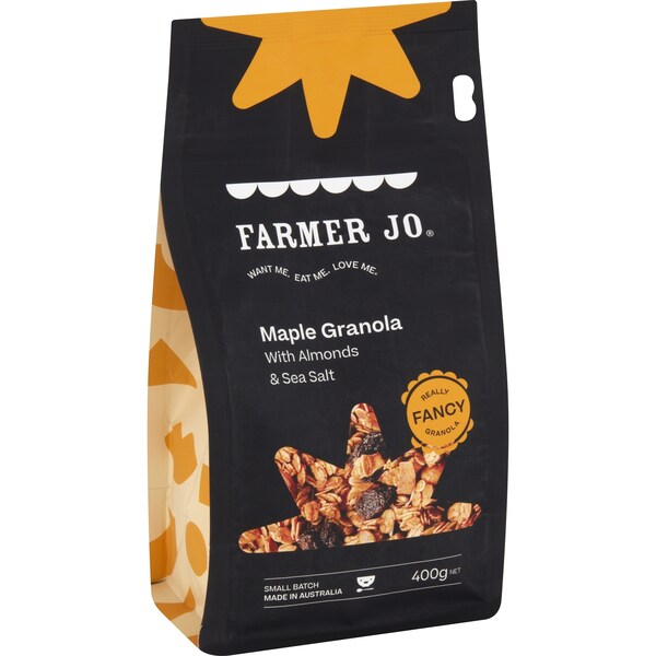 Farmer Jo Maple Granola With Almonds & Sea Salt 400g