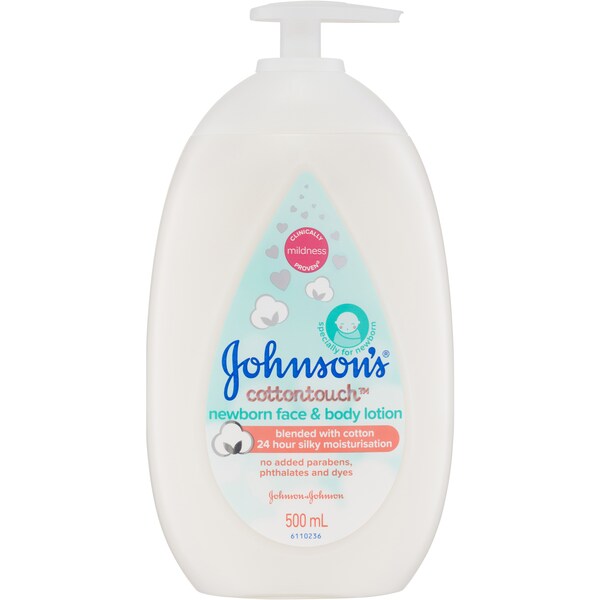 Johnson's Baby Cottontouch Newborn Face & Body Lotion 500mL