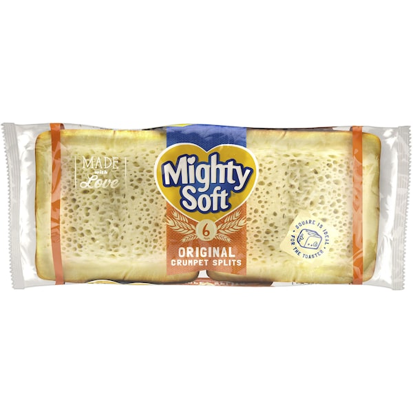 Mighty Soft Crumpet Splits Splits 98% Fat Free 6 Pack