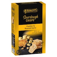 Arnott's Sourdough Crisps Cheddar & Roast Garlic Crackers