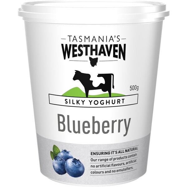 Tasmania's Westhaven Silky Blueberry Yoghurt 500g