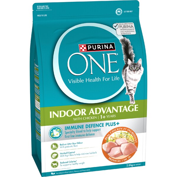 Purina One Indoor Avantage Immune Defence 1+ Dry Cat Food 2.8kg