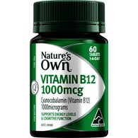 Nature's Own Vitamin B12 1000mcg Vitamin B Tablets For Energy