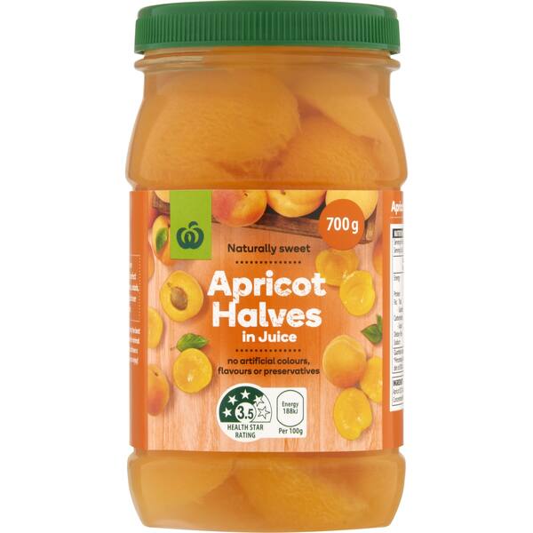 Woolworths Apricots In Juice 700g bunch