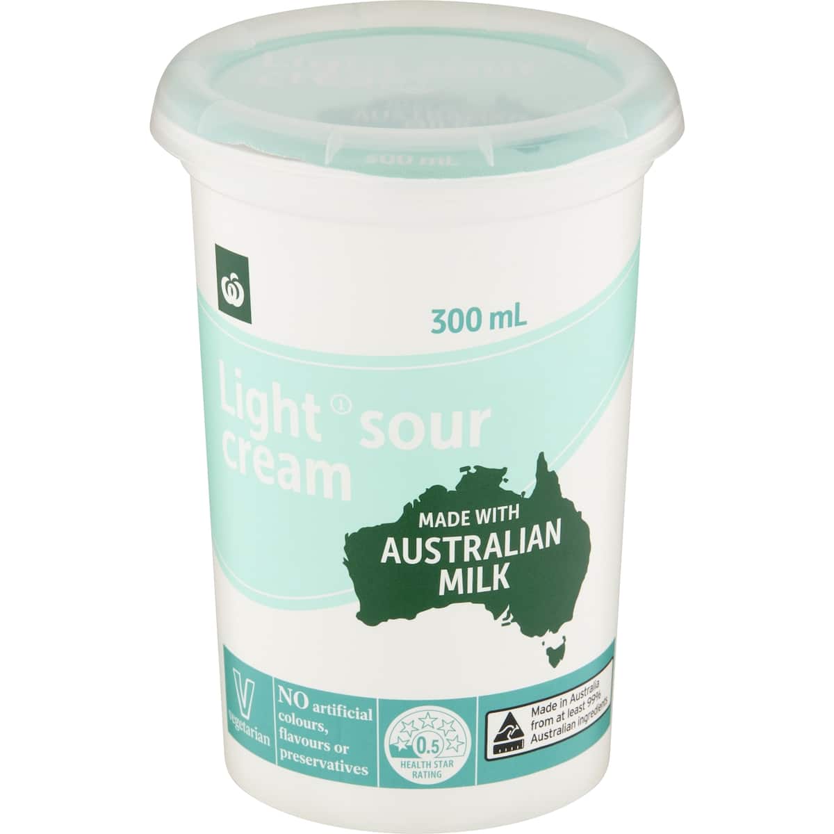 Woolworths Light Sour Cream 300ml bunch