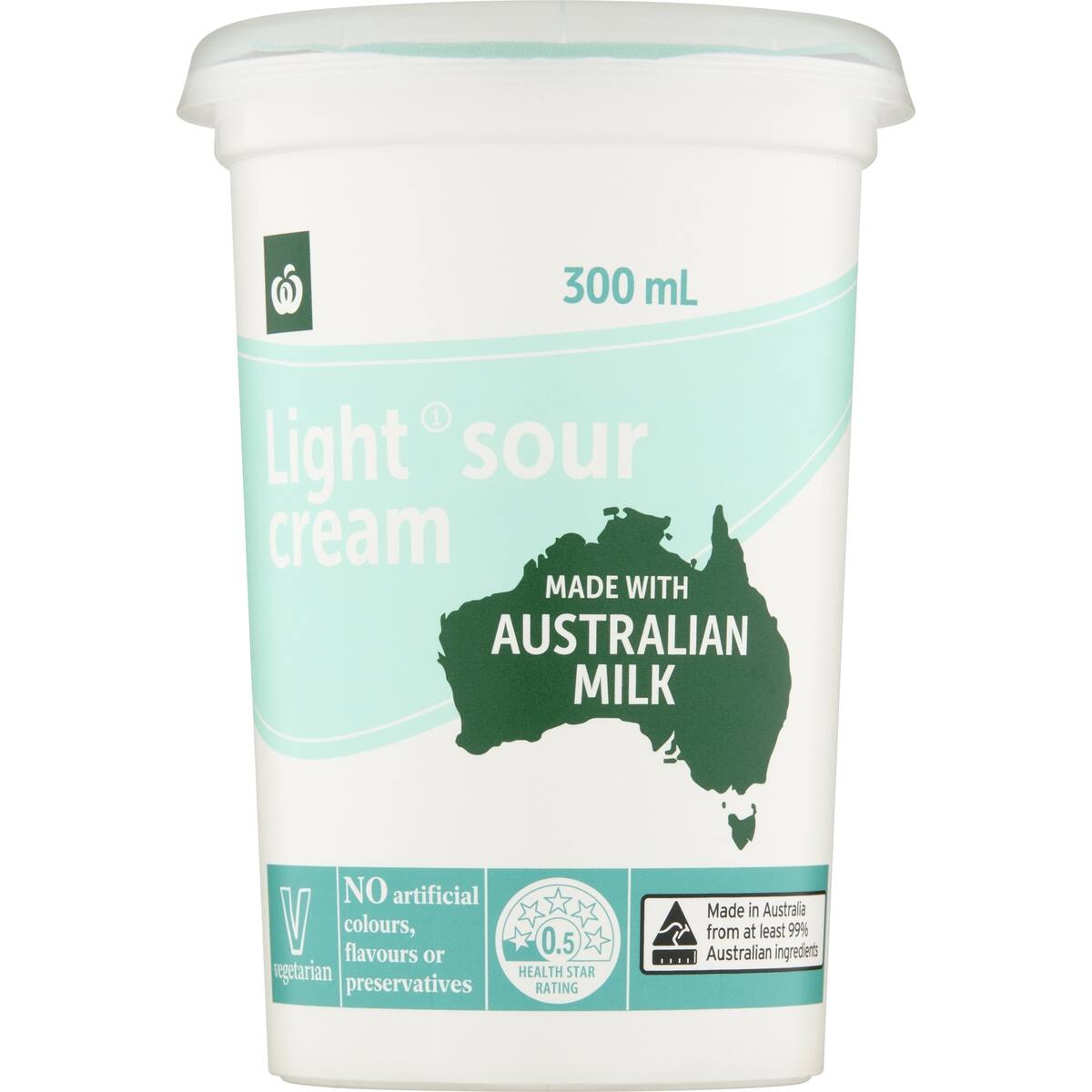 Woolworths Light Sour Cream 300ml bunch
