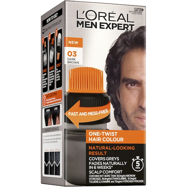 L'Oreal Paris Men Expert One Twist Hair Colour 03 Dark Brown each