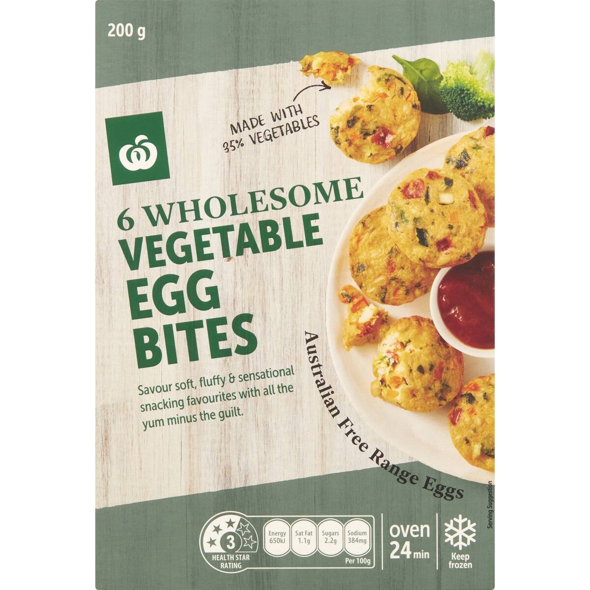 Woolworths Egg and Veg Bites 200g bunch