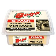 Bega Reduced Fat Cheese Slices Light Vintage 25%