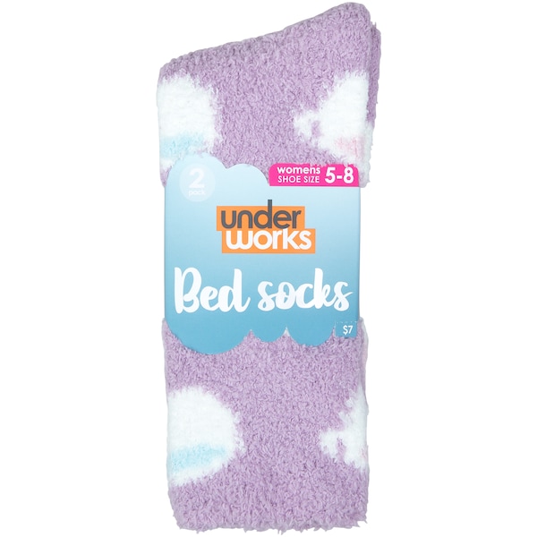 Underworks Ladies Bed Socks Tea Size 5-8 Each
