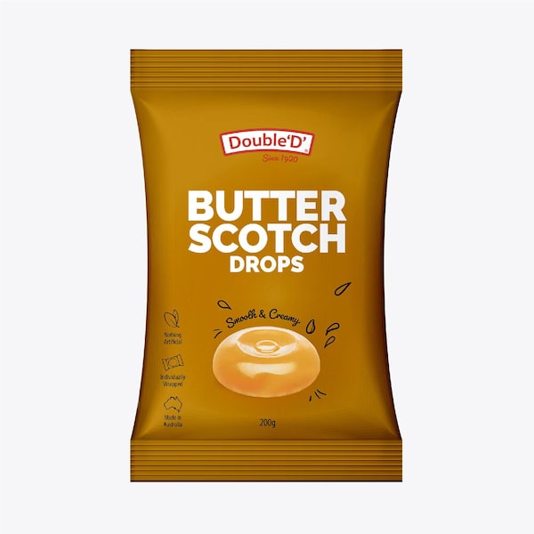 Double 'D' Butterscotch Drops 200g