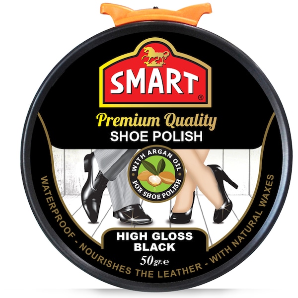 Smart Smart Shoe Polish Paste High Gloss Black 50g