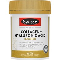 Swisse Beauty Collagen + Hyaluronic Acid Booster Tablets