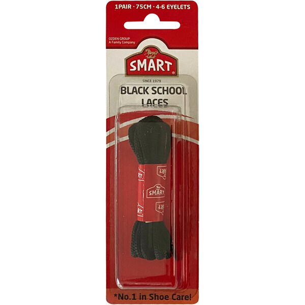 Smart Smart School Laces Black 75cm each