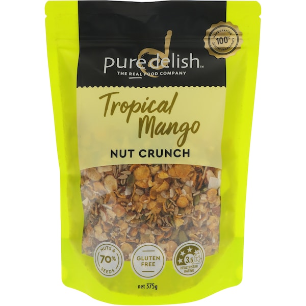 Pure Delish Tropical Mango Nut Crunch 375g
