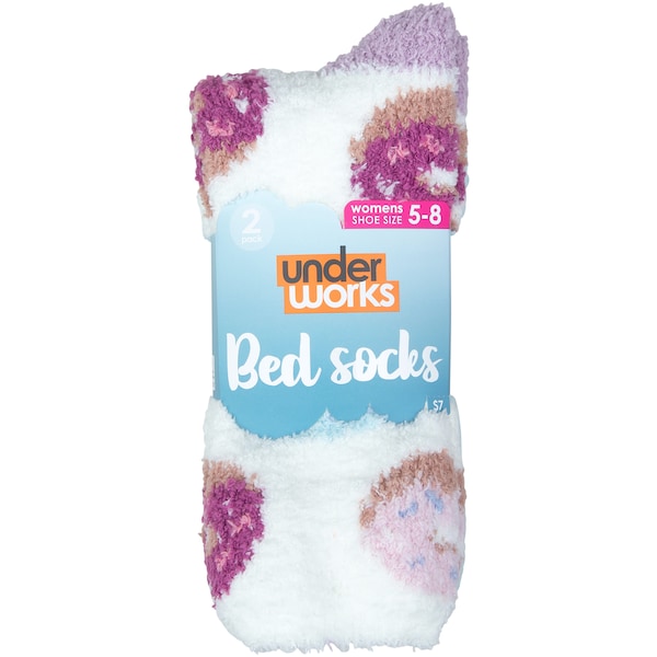 Underworks Ladies Bed Socks Donut Size 5-8 Each