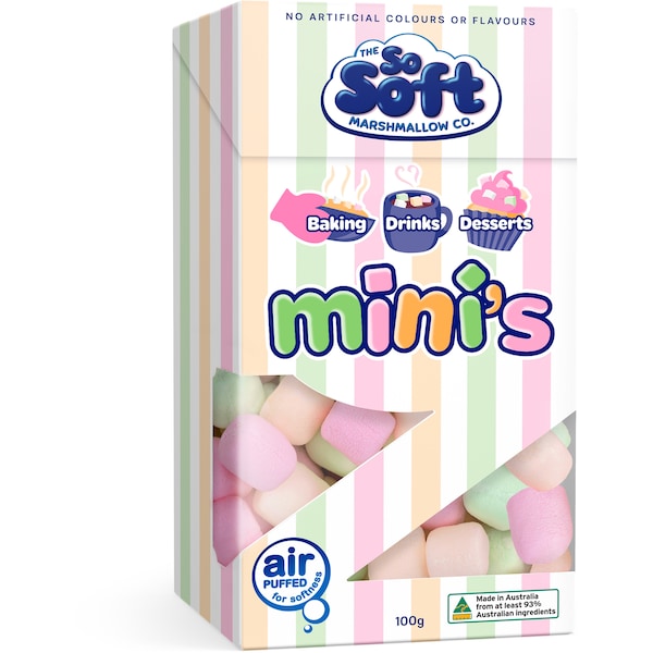 So Soft Marshmallow Mini's Four Colour 100g