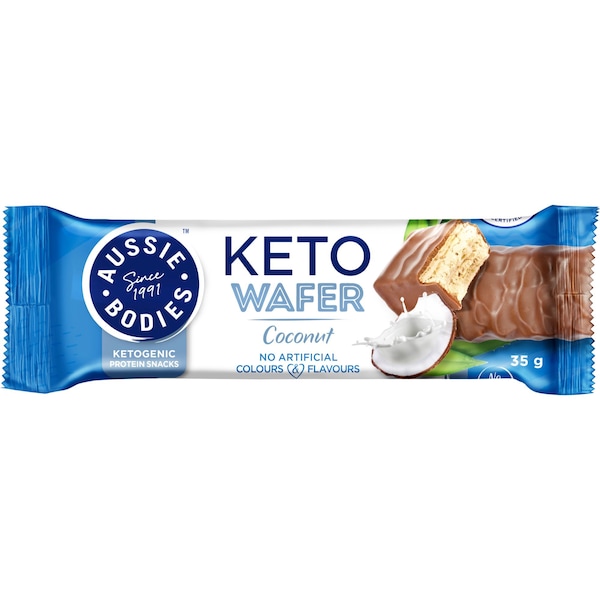 Aussie Bodies Keto Wafer Coconut 35g