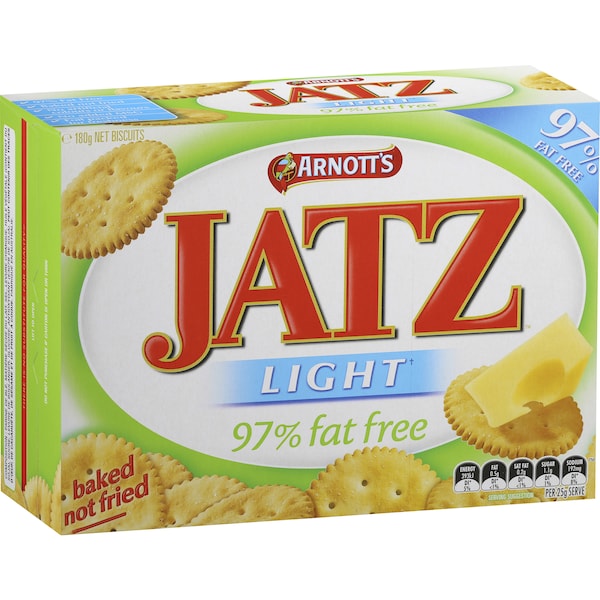 Arnotts Jatz Light 97% Fat Free 180G
